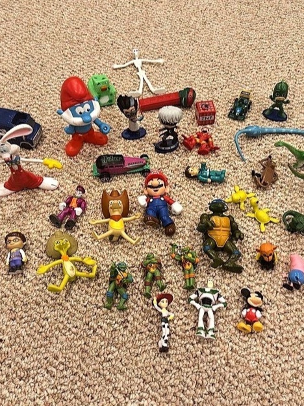 Kids Character Figure Lot — 40+ Toys! Disney, Mario, Ninja Turtles, Peppa Pig, D